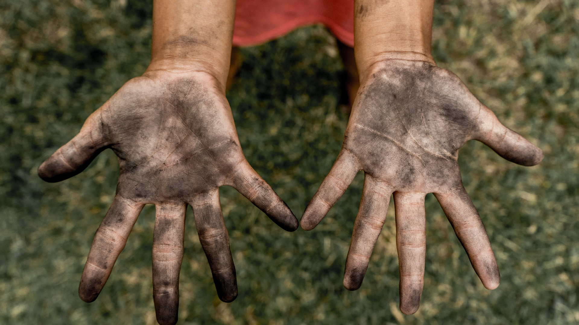 dirty gardening hands