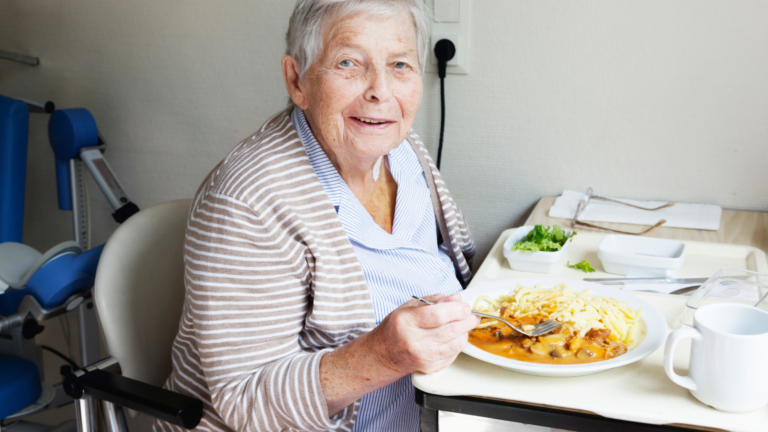 an elderly lady in hospital