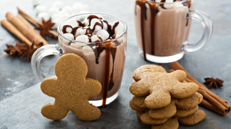 gingerbread and hot chocolate