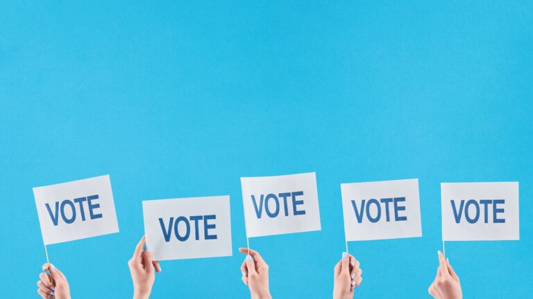 voting signs for postal and proxy voting